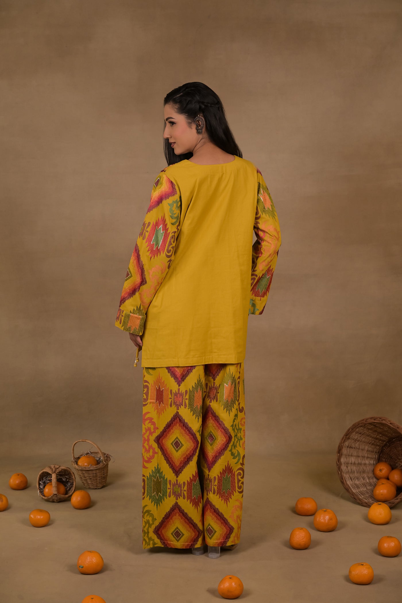 Mustard Mirage Linen Co-Ord Set