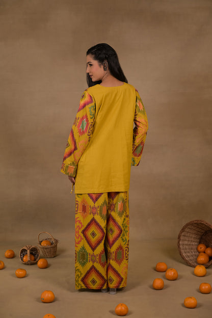 Mustard Mirage Linen Co-Ord Set
