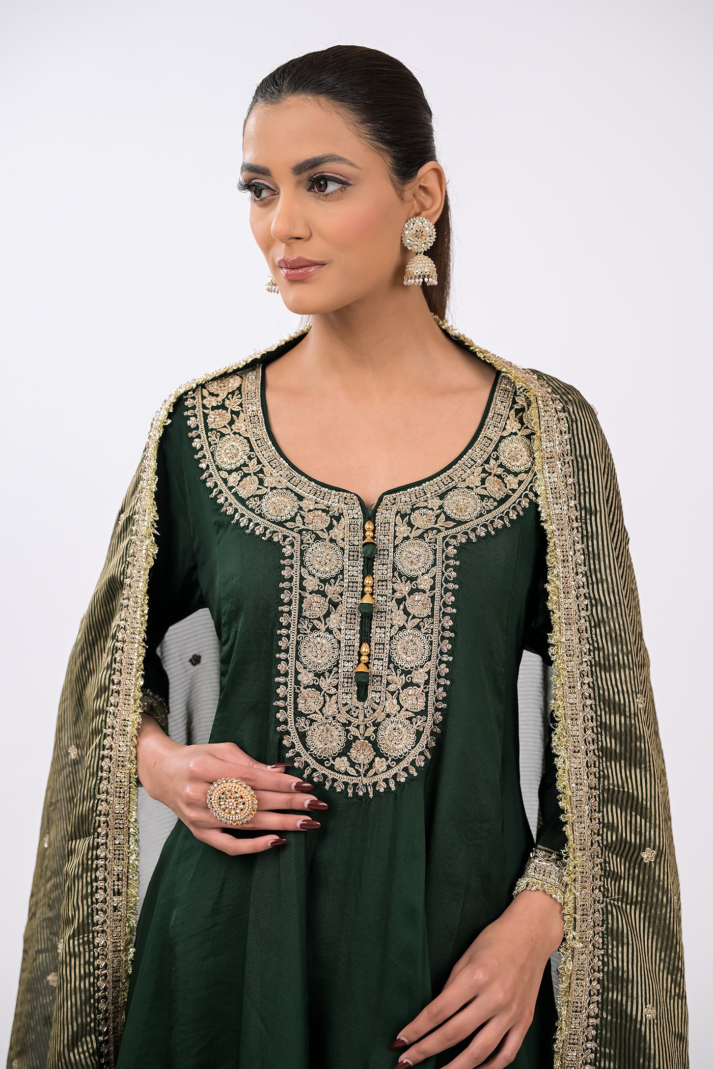 Aarzoo Embroidered Kurta Set with Dupatta