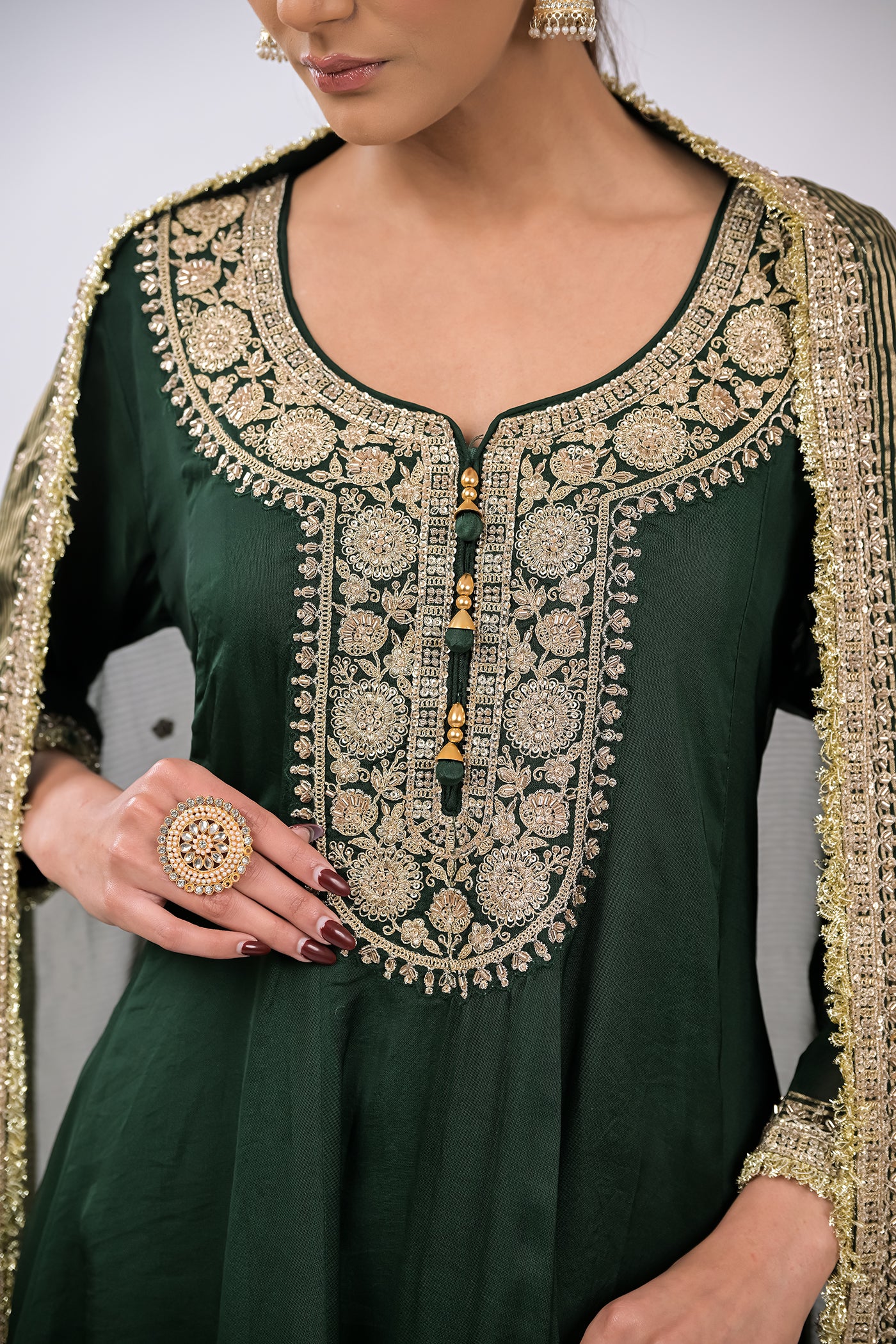 Aarzoo Embroidered Kurta Set with Dupatta