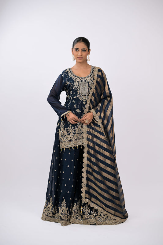 Zareen Embroidered Kurta Set with Dupatta