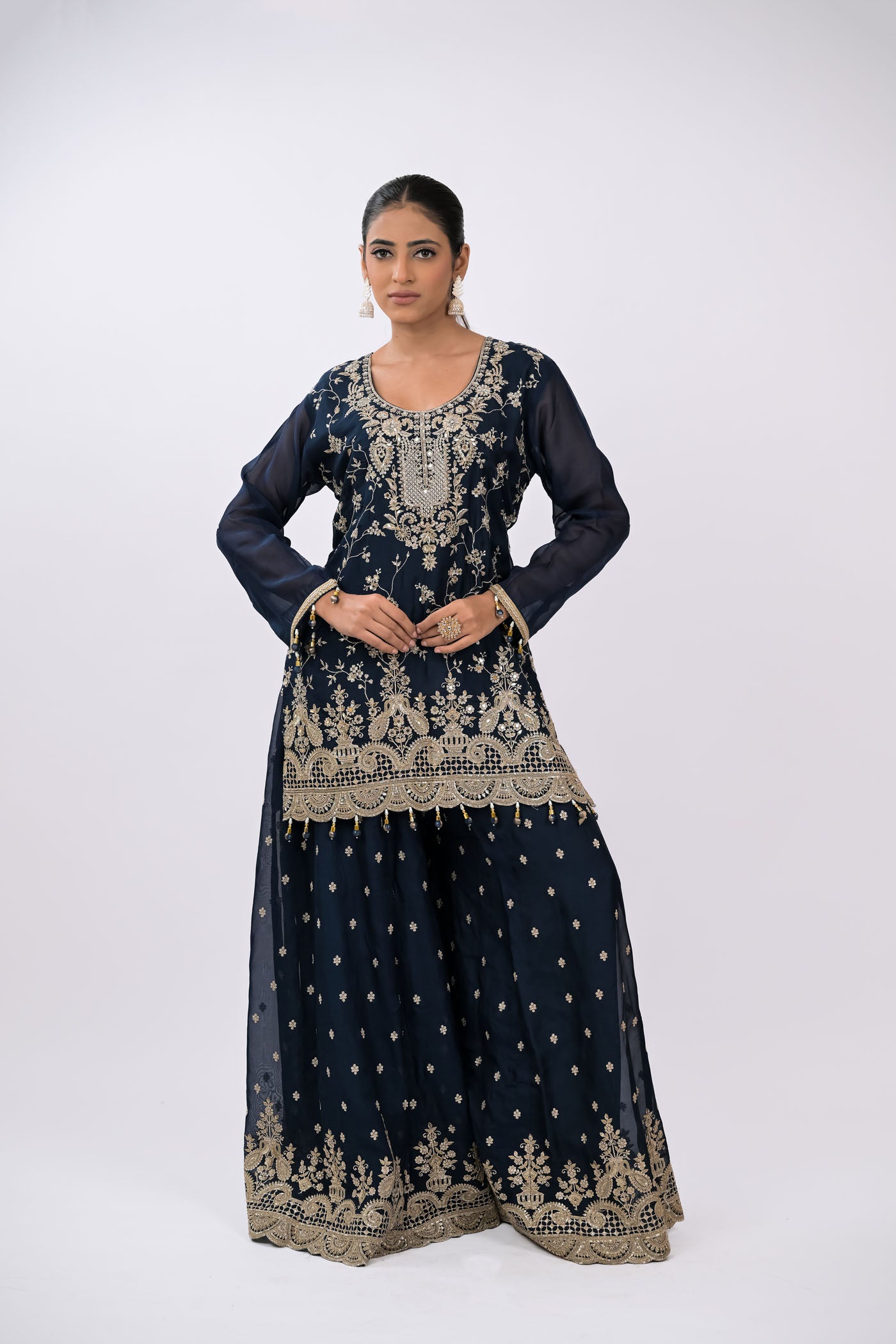Zareen Embroidered Kurta Set with Dupatta