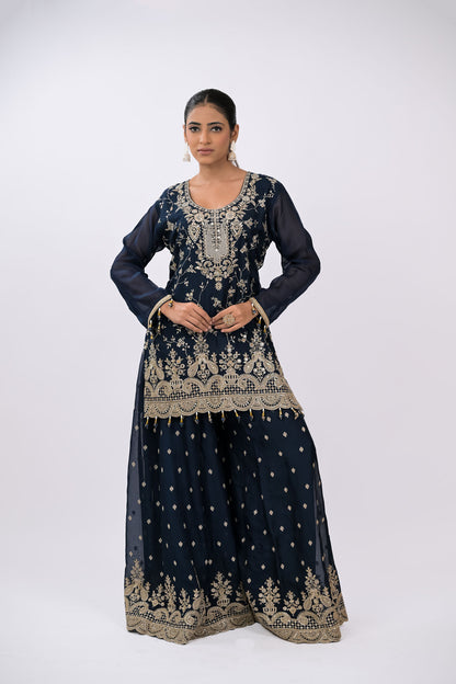 Zareen Embroidered Kurta Set with Dupatta