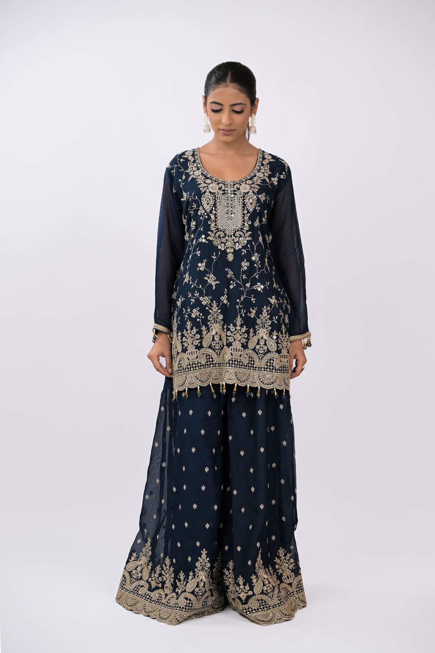 Zareen Embroidered Kurta Set with Dupatta
