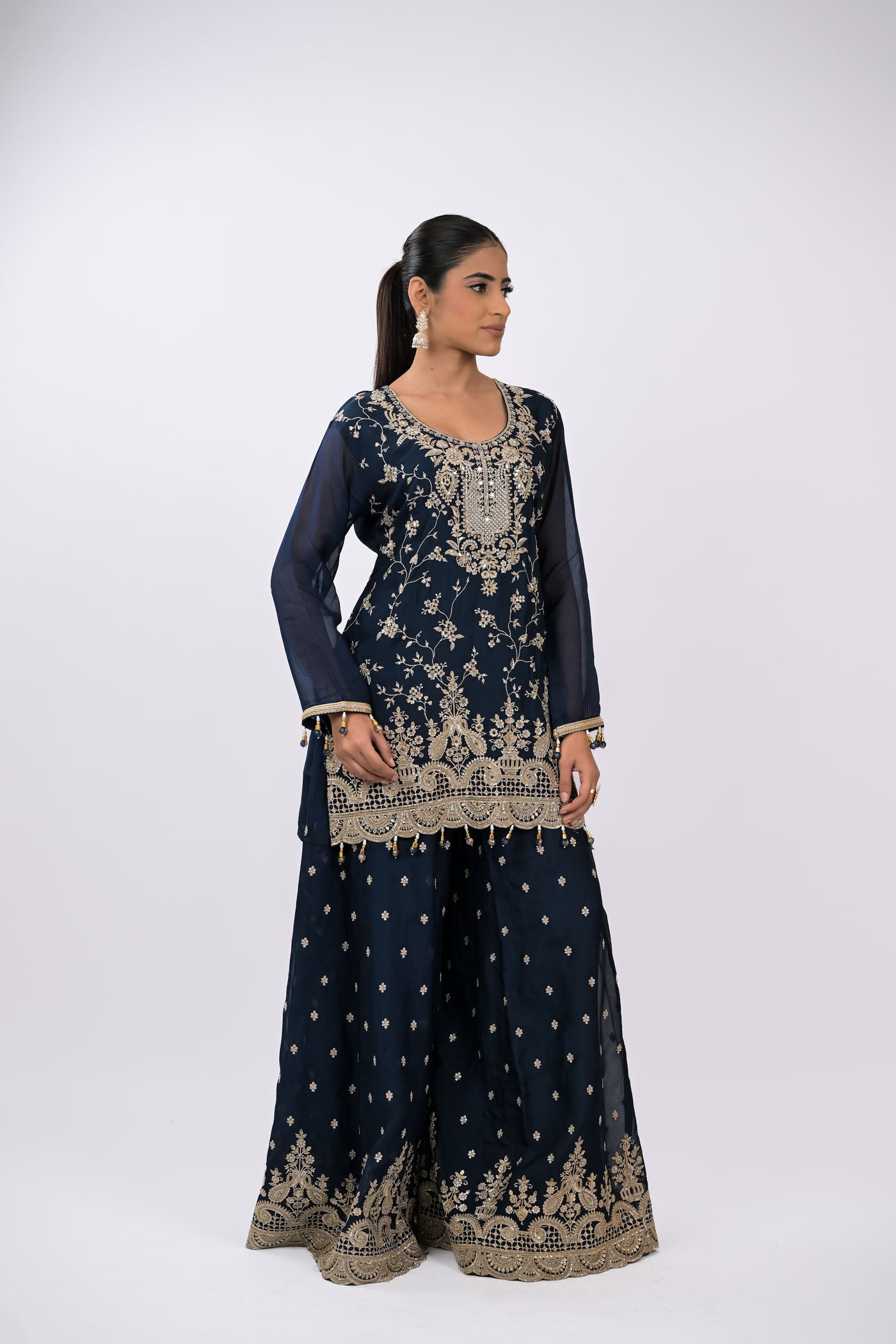 Zareen Embroidered Kurta Set with Dupatta