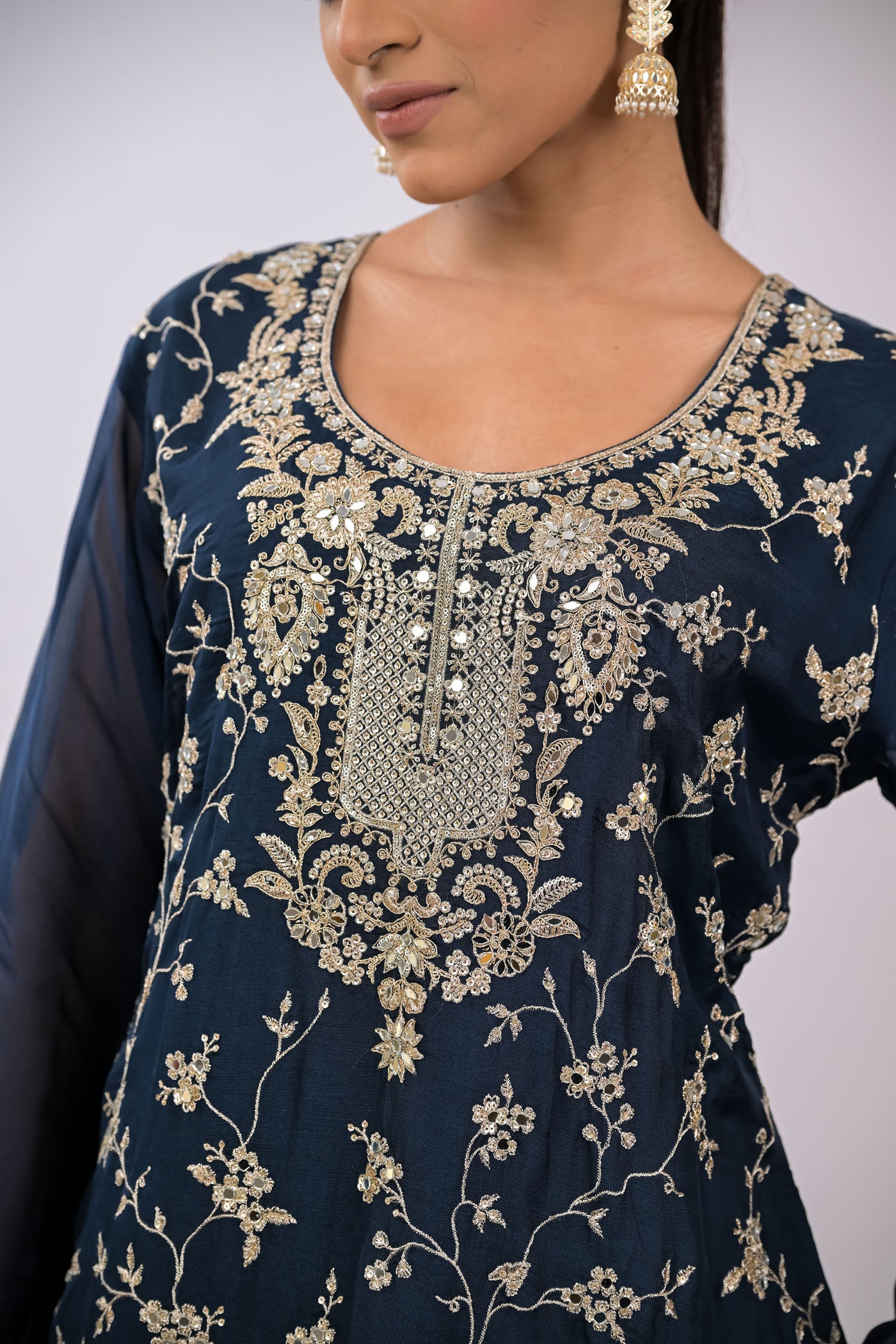 Zareen Embroidered Kurta Set with Dupatta
