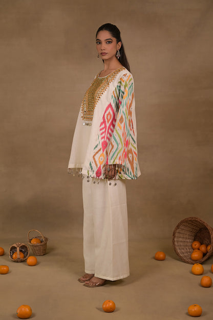 Ivory Mosaic Linen Co-Ord Set