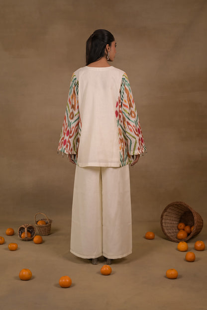 Ivory Mosaic Linen Co-Ord Set