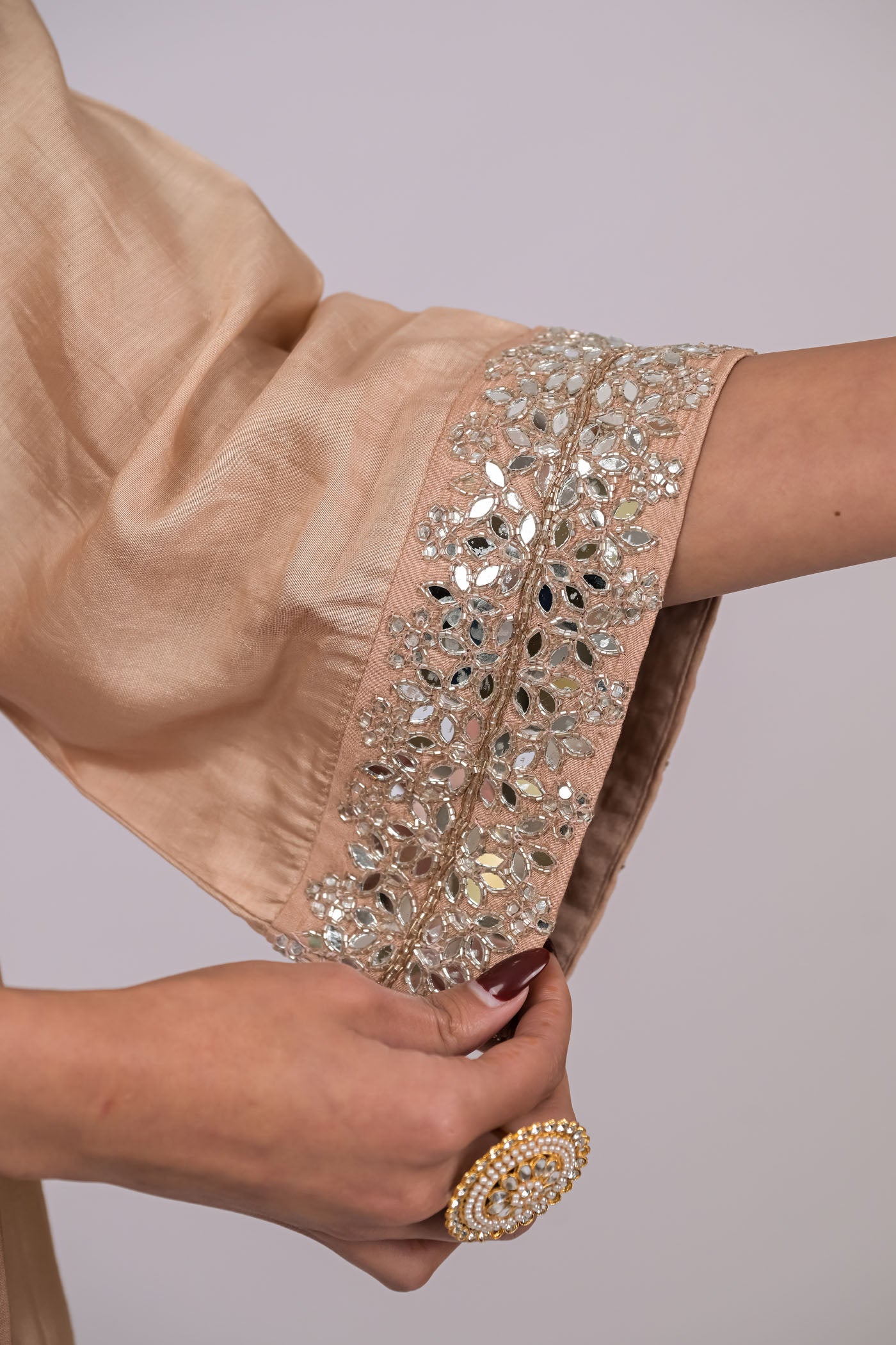 Noorza Fringe-Detail Kurta Set with Dupatta