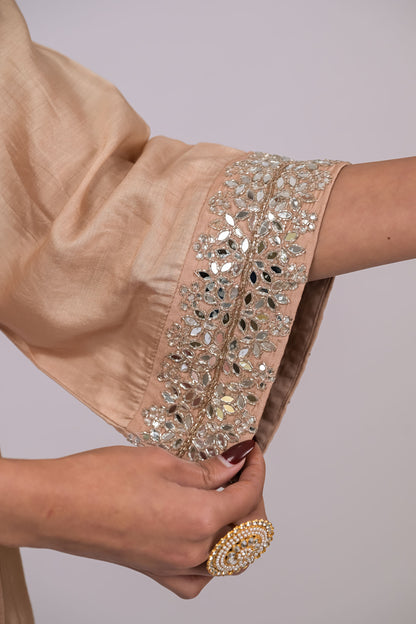 Noorza Fringe-Detail Kurta Set with Dupatta