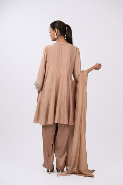 Noorza Fringe-Detail Kurta Set with Dupatta
