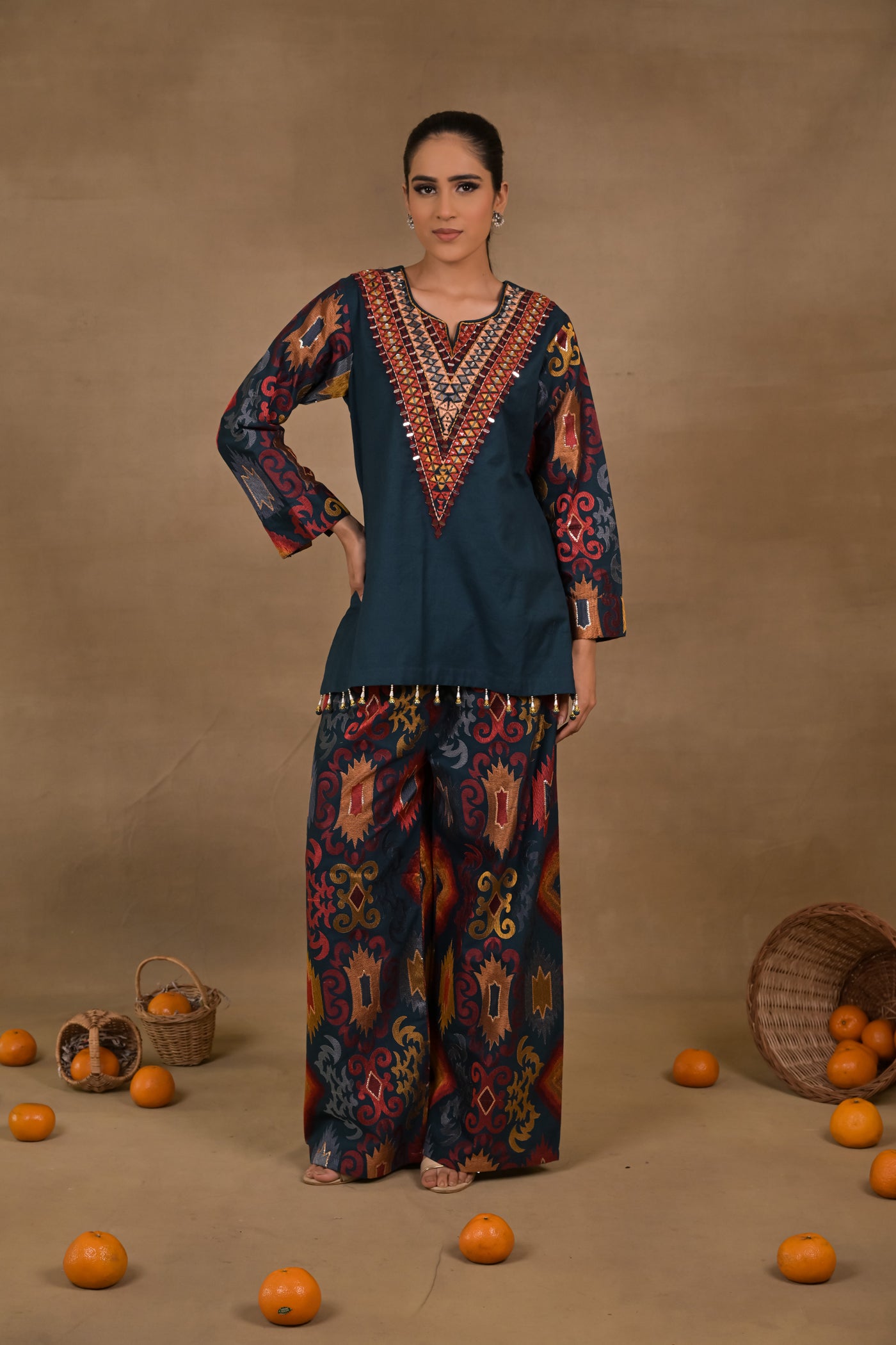 Midnight Mirage Linen Co-Ord Set