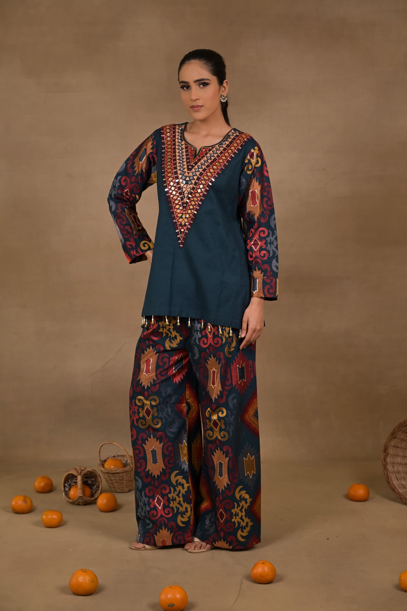 Midnight Mirage Linen Co-Ord Set