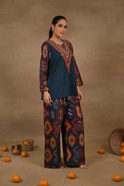 Midnight Mirage Linen Co-Ord Set