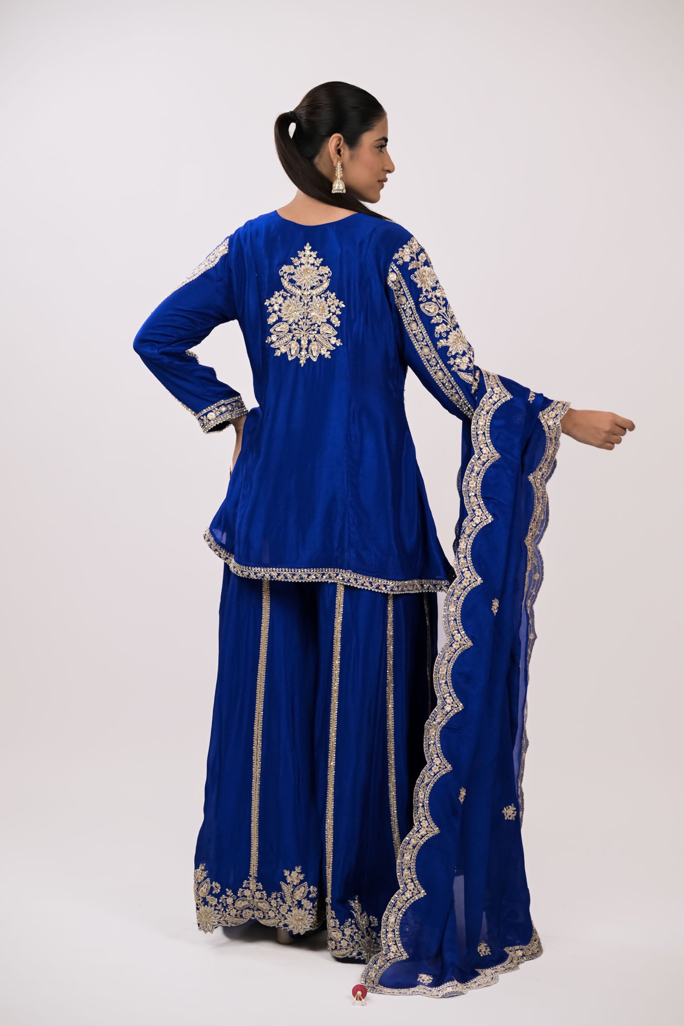 Firoza Embroidered Kurta Set with Dupatta