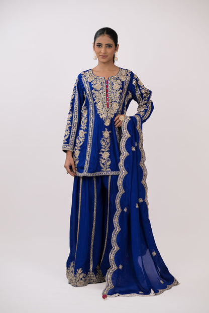 Firoza Embroidered Kurta Set with Dupatta