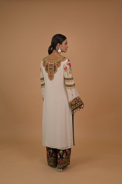 Noor Ivory Kurta Set with Dupatta