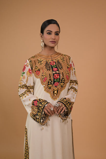 Noor Ivory Kurta Set with Dupatta