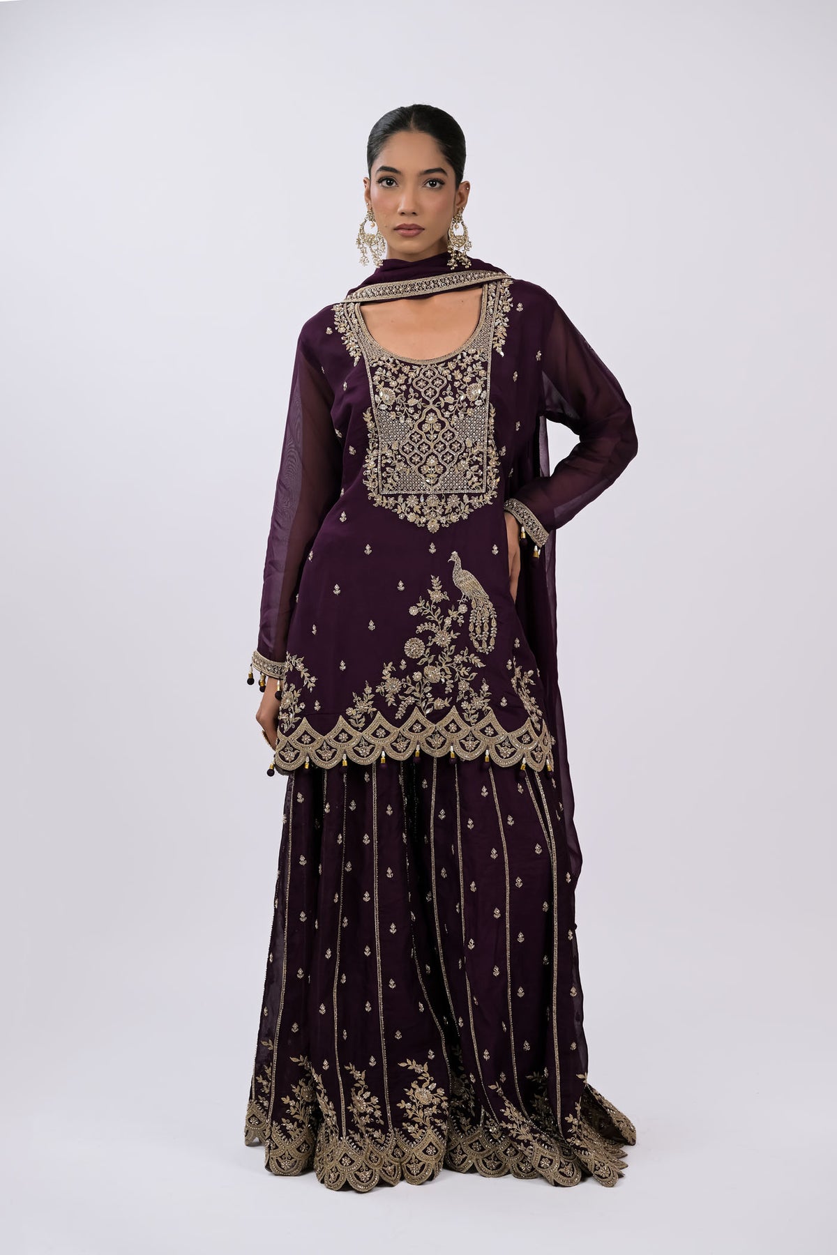 Zariya Embellished Sharara Set