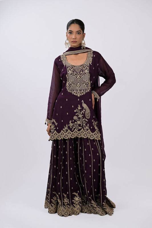 Zariya Embellished Sharara Set