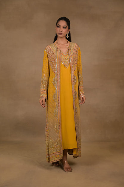 Mustard Noor One-Piece with Embellished Jacket