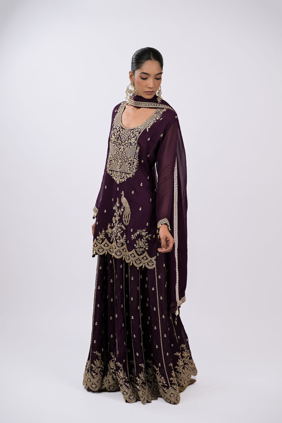 Zariya Embellished Sharara Set
