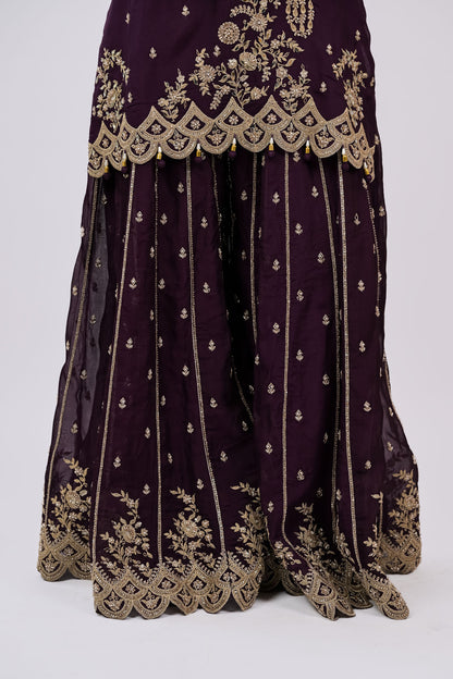 Zariya Embellished Sharara Set