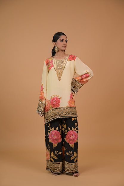 Gulnaar Ivory Kurta Set