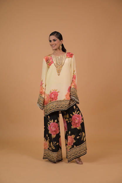 Gulnaar Ivory Kurta Set