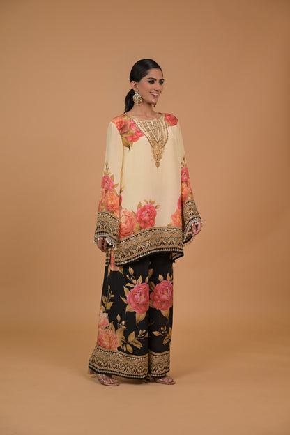Gulnaar Ivory Kurta Set