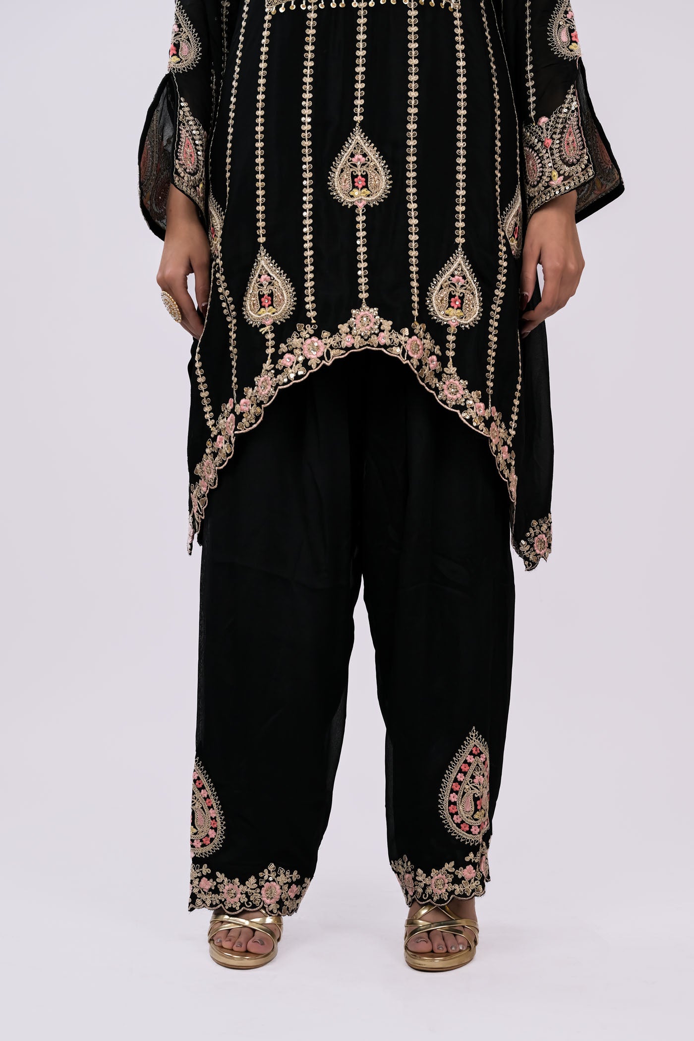 Midnight Noir Embroidered Kurta Set