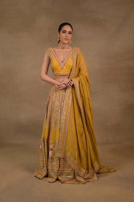 Mustard Meher Lehenga Set