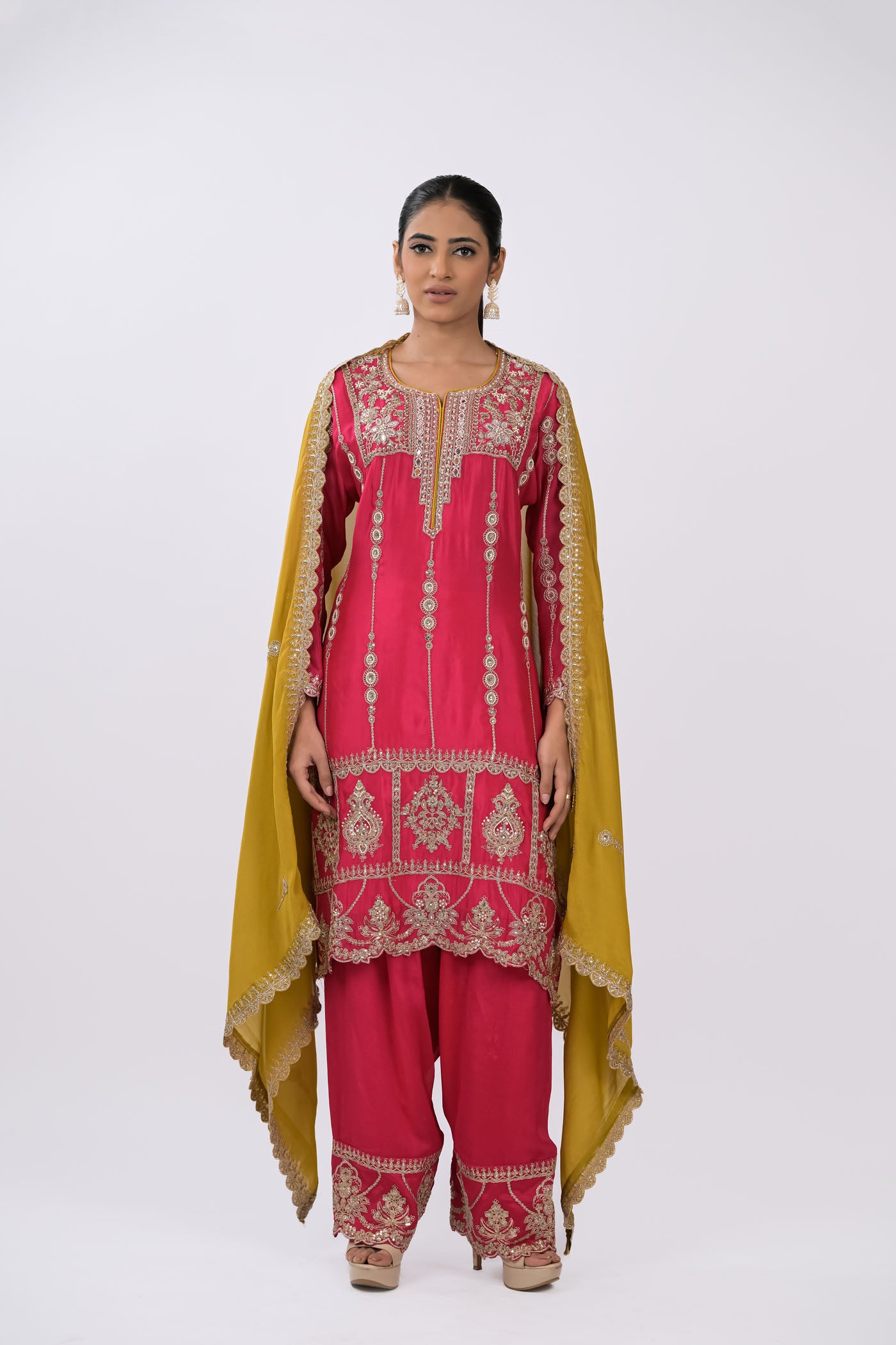 Gulbahaar Embroidered Kurta Set with Dupatta