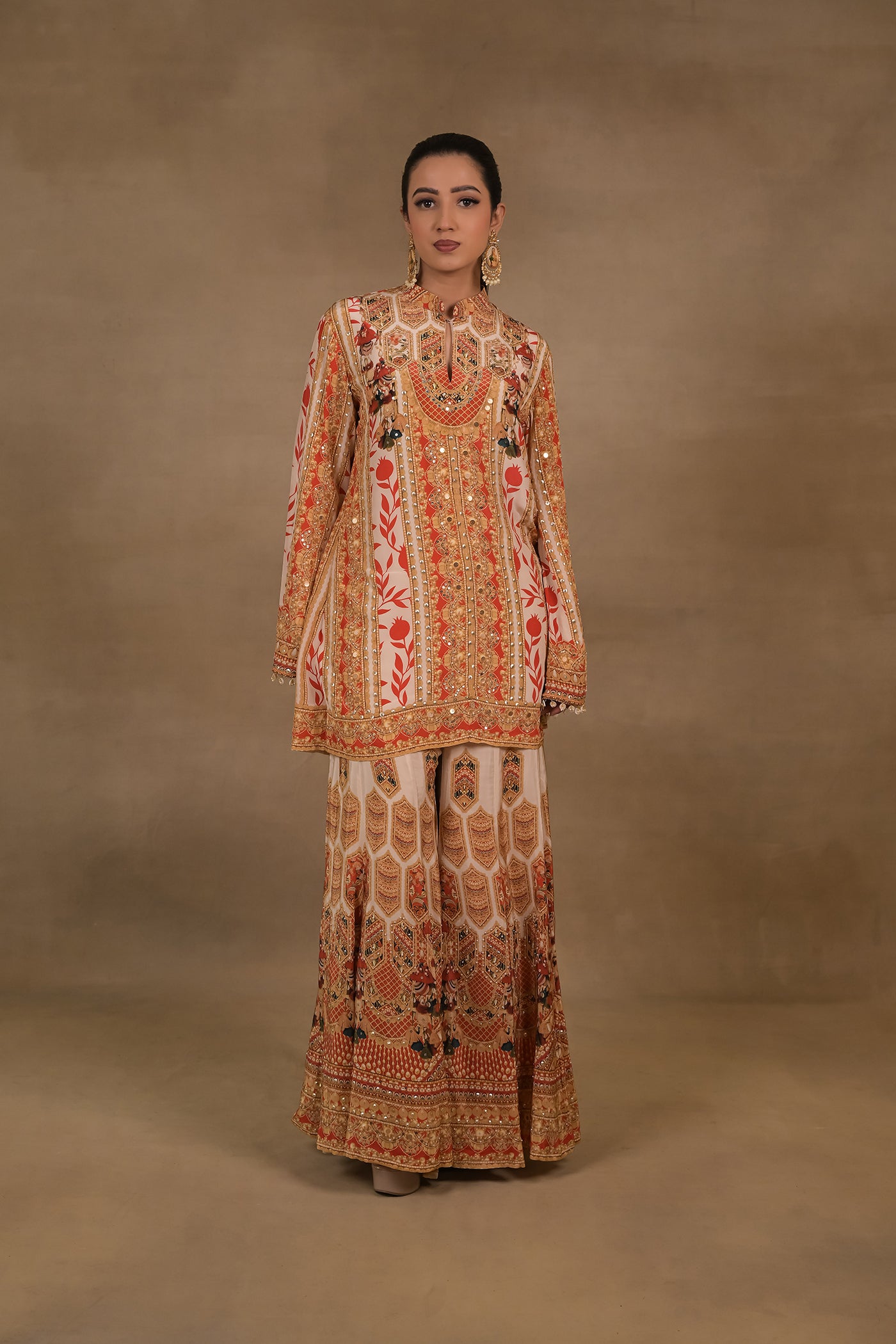 Ivory Scarlet Festive Kurta Set