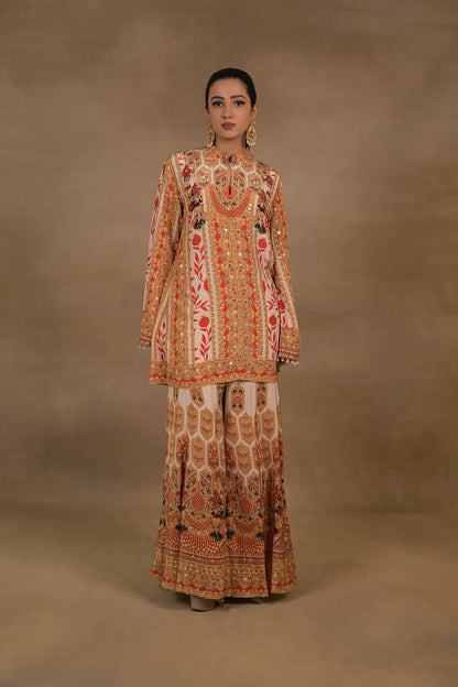 Ivory Scarlet Festive Kurta Set