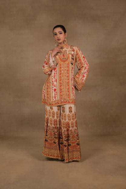 Ivory Scarlet Festive Kurta Set