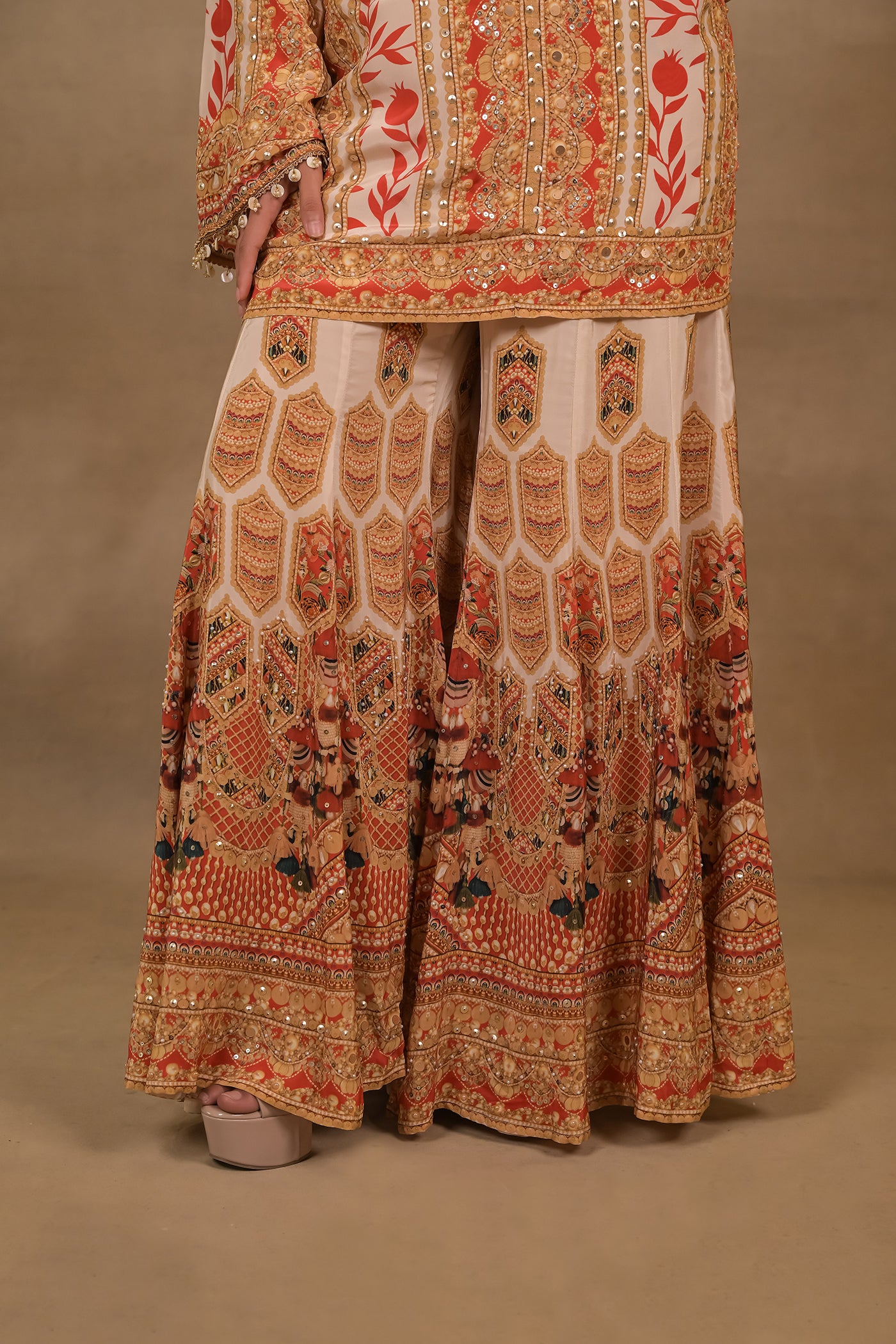 Ivory Scarlet Festive Kurta Set