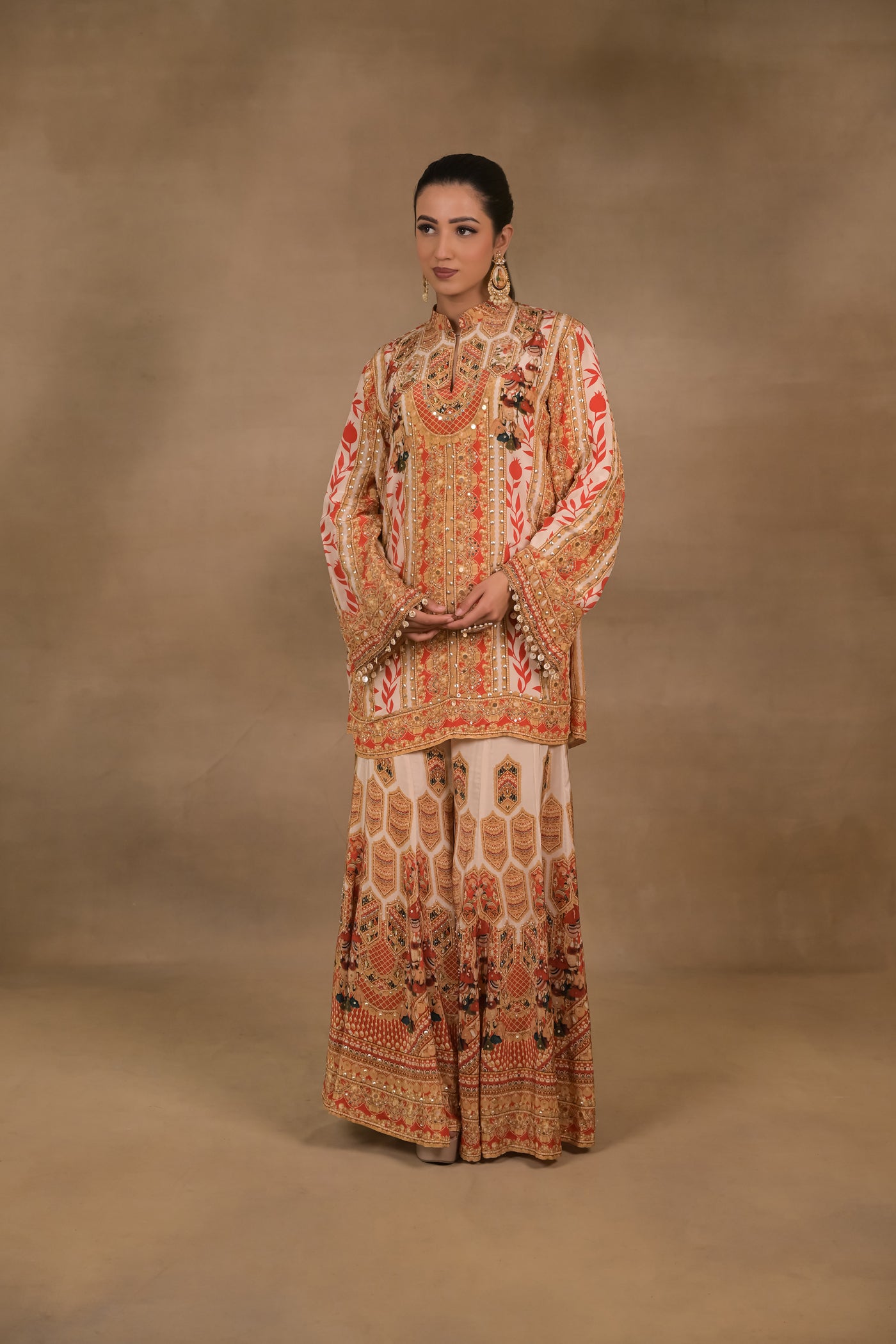 Ivory Scarlet Festive Kurta Set