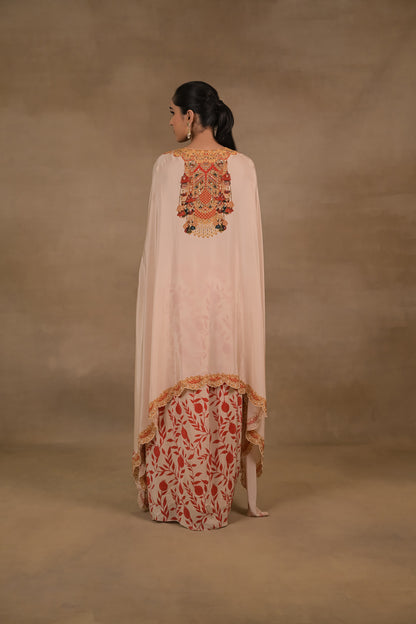 Ivory Scarlet Crop Top Jacket Skirt Set