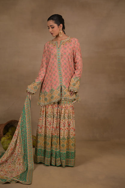 Zarmina Emerald Printed Kurta Set