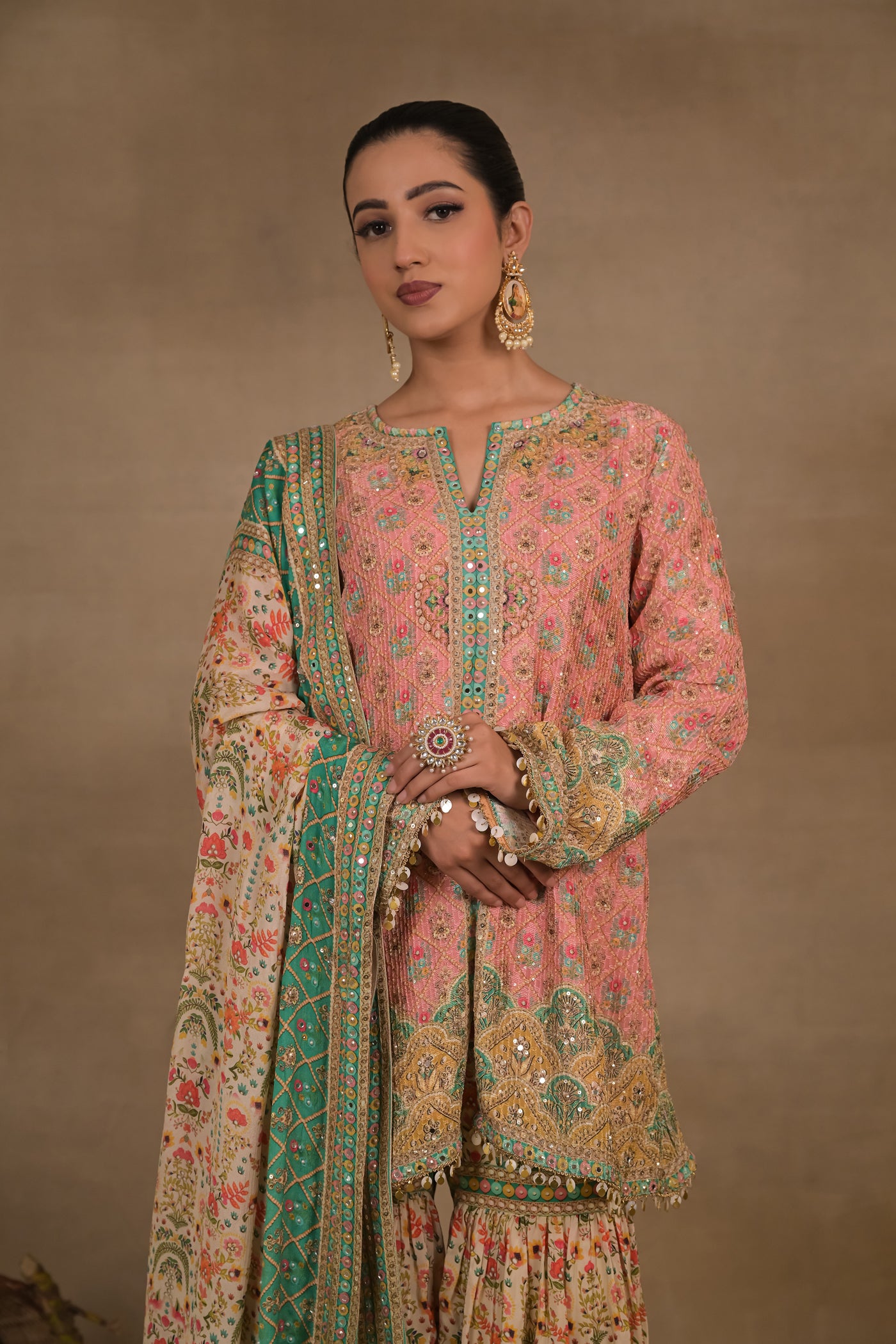 Zarmina Emerald Printed Kurta Set