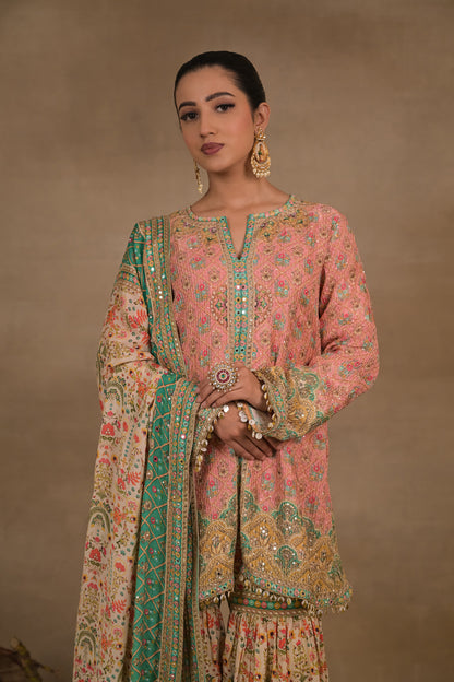 Zarmina Emerald Printed Kurta Set