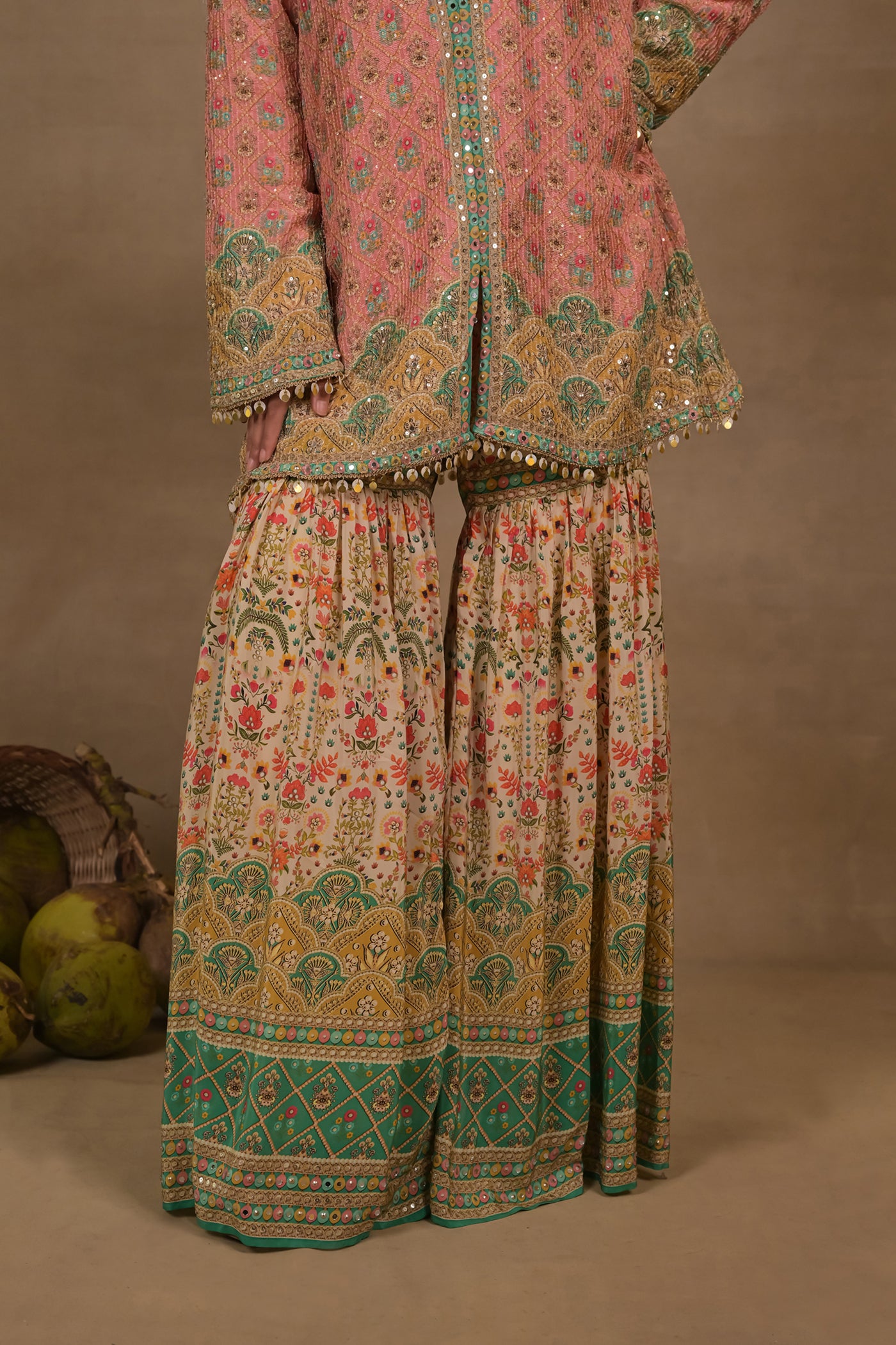 Zarmina Emerald Printed Kurta Set
