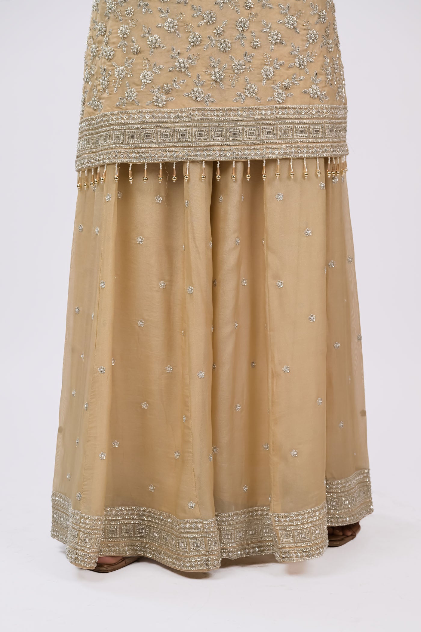 Ivory Sand Embroidered Kurta Set