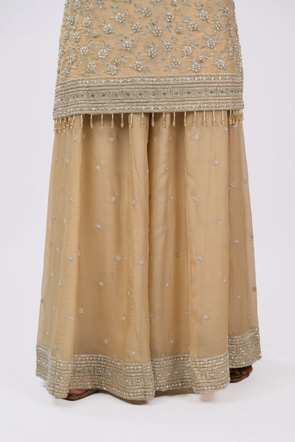 Ivory Sand Embroidered Kurta Set