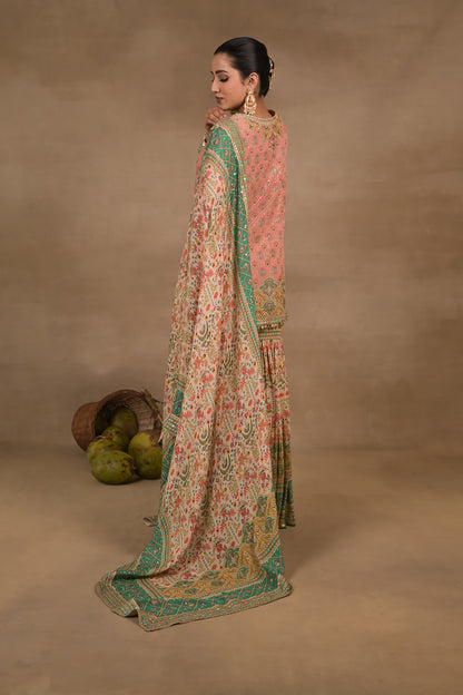 Zarmina Emerald Printed Kurta Set