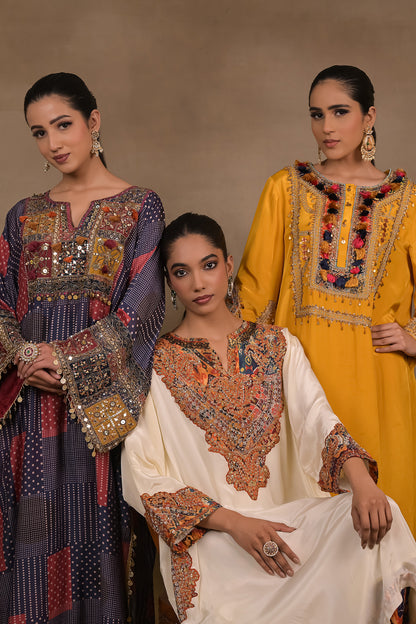 Mustard Tassel Charm Kurta Set