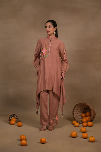 Blush Rose Embroidered Co-Ord Set