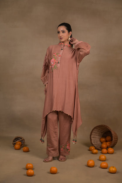 Blush Rose Embroidered Co-Ord Set