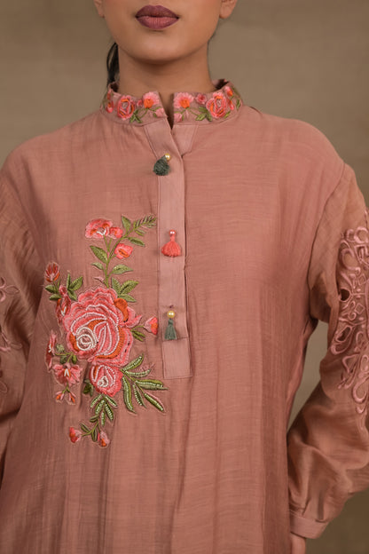 Blush Rose Embroidered Co-Ord Set